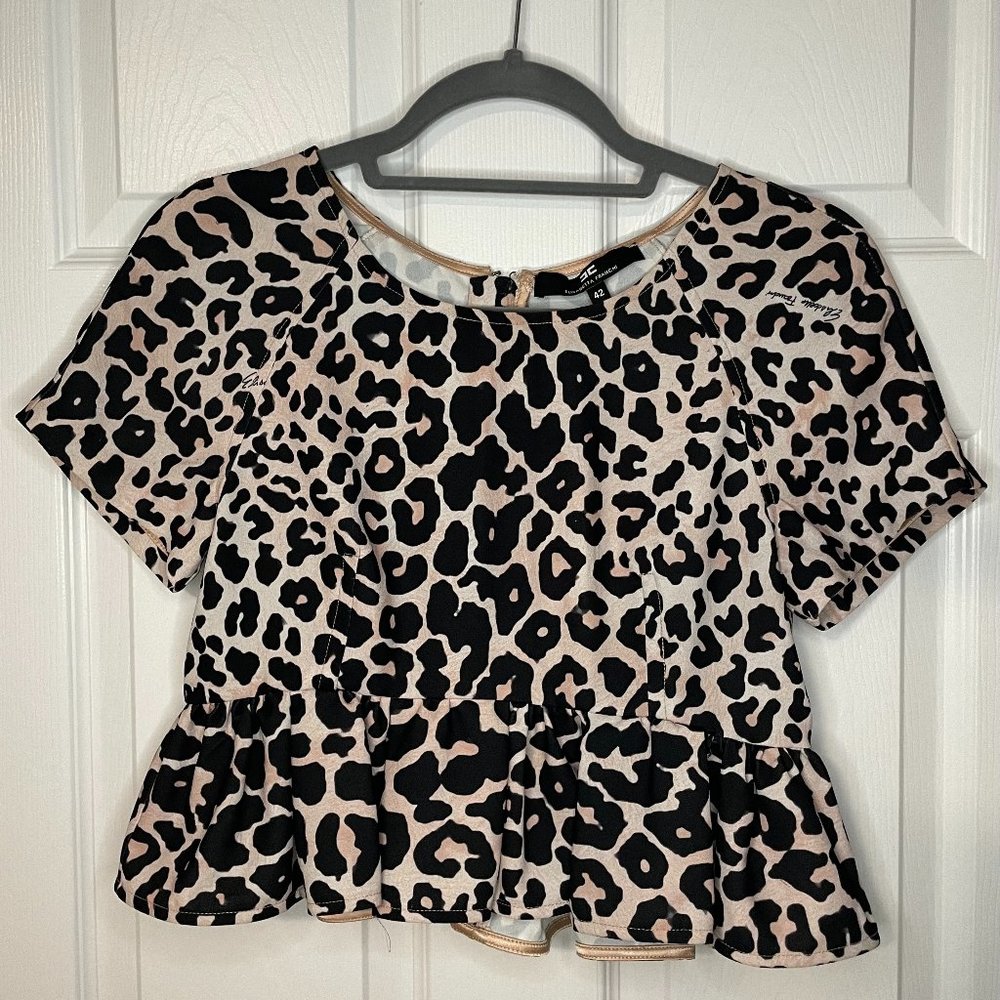 Elisabetta Franchi leopard print top